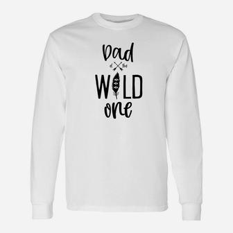 Dad Of The Wild One Boho Feather 1st Birthday Father Premium Long Sleeve T-Shirt - Seseable