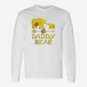 Daddy Bear Sunflower Long Sleeve T-Shirt - Seseable