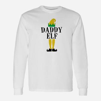 Daddy Elf Shirt Elf Christmas Long Sleeve T-Shirt - Seseable