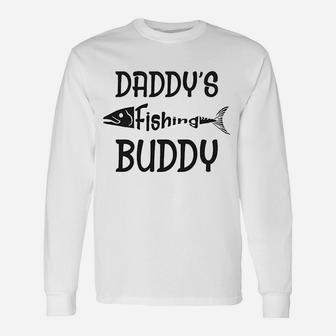 Daddy Fishing Buddy Fisherman Dad Long Sleeve T-Shirt - Seseable