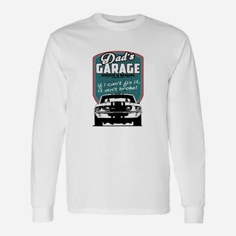 Dad's Garage With 68 Mustang Long Sleeve T-Shirt - Seseable