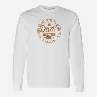 Dads Backyard Bbq The Authentic Pitmaster Father Premium Long Sleeve T-Shirt - Seseable