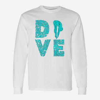 Dive Springboard Platform Diver Diving Board Aquatic Long Sleeve T-Shirt - Seseable