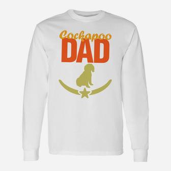 Dog Dad Shirt For Men Daddy Cockapoo Puppy Dog Lovers Long Sleeve T-Shirt - Seseable