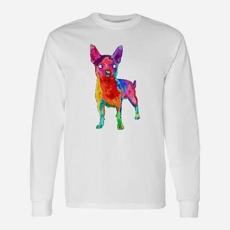 Dog Lover Chihuahua For Colorful Chihuahua Long Sleeve T-Shirt - Seseable