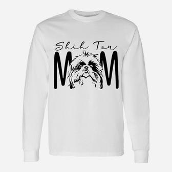 Dog Mom Shih Tzu Long Sleeve T-Shirt - Seseable