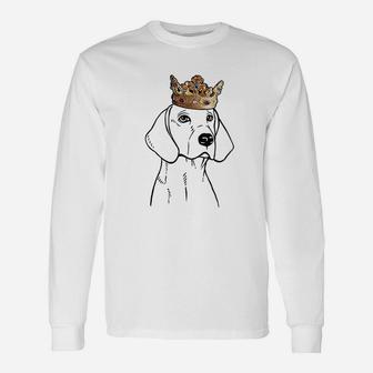 Dog Wearing Crowns Long Sleeve T-Shirt - Seseable