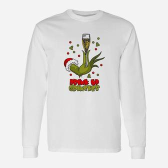 Drink Up Grinches Christmas Drinking Long Sleeve T-Shirt - Seseable