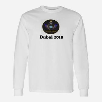 Dubai 2018 Logo Emblem Langarmshirts für Herren in Weiß - Seseable
