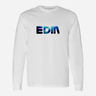 Edm Electronic Dance Music Blue Premium T-shirt Long Sleeve T-Shirt - Seseable