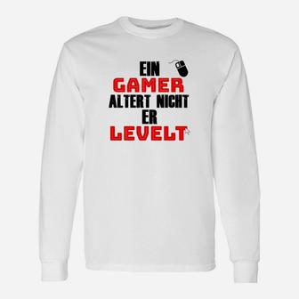 Ein Spieler Altert Nicht Er-Levelt  Langarmshirts - Seseable