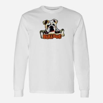 English Bulldog Mom Dad Dog Lover Owner Tee Shirt Long Sleeve T-Shirt - Seseable
