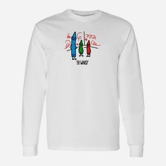 Erkriege Wachsmalstiften Wasco Cartoon Langarmshirts - Seseable