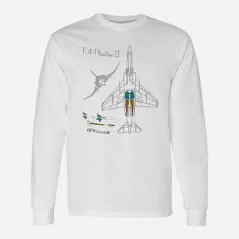 F4 Phantom Ii Necklace High Quality Graphic Done On Cad By Air Force Veteran Long Sleeve T-Shirt - Seseable