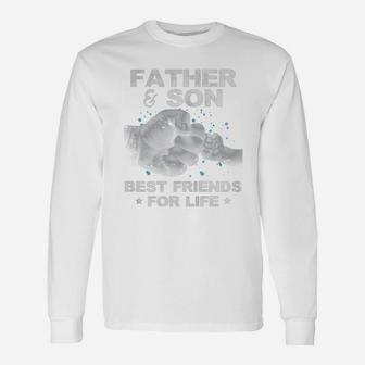 Father Son Best Friends For Life Fist Bump Matching Long Sleeve T-Shirt - Seseable