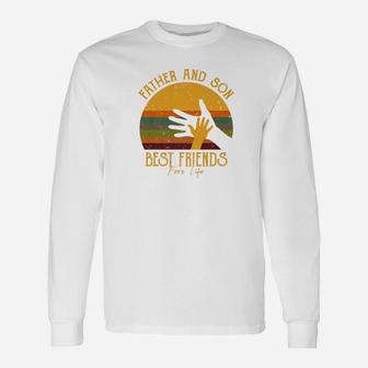 Father And Son Best Friends For Life Holding Hands Premium Long Sleeve T-Shirt - Seseable