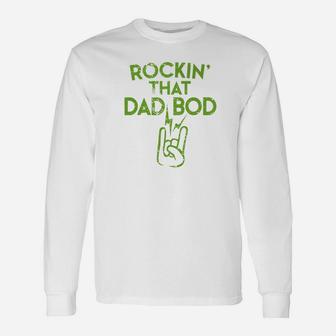 Fathers Day Dad Bod Fat Fit Daddy Premium Long Sleeve T-Shirt - Seseable