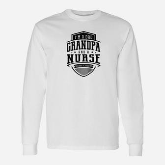 Fathers Day Im A Dad A Nurse Men Long Sleeve T-Shirt - Seseable