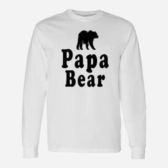 Fathers Day Papa Bear, dad birthday gifts Long Sleeve T-Shirt | Seseable CA