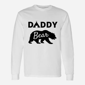 Fathers Day From Wife Son Daughter Baby Daddy Bear Long Sleeve T-Shirt - Seseable