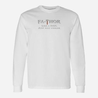Fathor Fathers Day Papa Daddy As Hero Premium Long Sleeve T-Shirt - Seseable