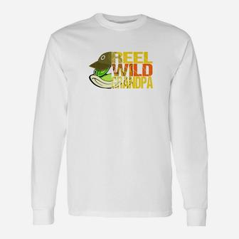 Fishing Reel Wild Grandpa Fathers Day Husband Or Dad Premium Long Sleeve T-Shirt - Seseable