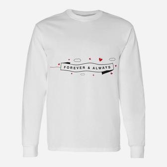 Forever And Always Couple For Bride And Groom-just Married Long Sleeve T-Shirt - Seseable