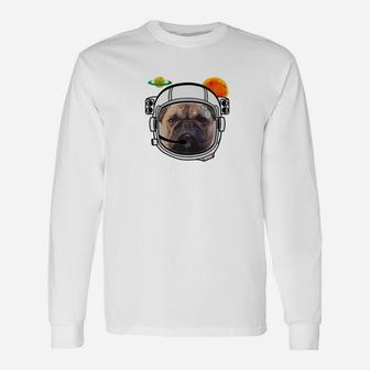 French Bulldog Astronaut In Space My Frenchie Long Sleeve T-Shirt - Seseable