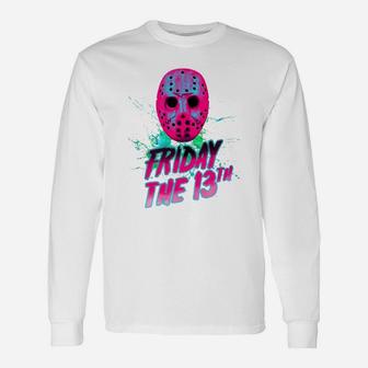 Friday The 13th Neon V Long Sleeve T-Shirt - Seseable