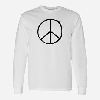 Frieden Zeichen Lifestyle Trend Cooles Langarmshirts - Seseable