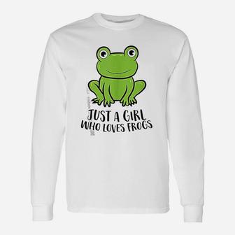 Frog Girl I Just Really Like Frogs Frog Lovers Long Sleeve T-Shirt - Seseable