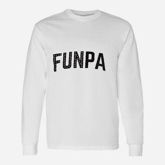 Funpa Fun Grandpa Grandfather Papa Grandson Granddaughter Men Long Sleeve T-Shirt - Seseable
