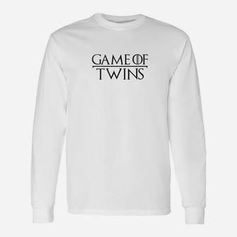 Game Of Twins Shirt Twin Dad Mom Brother Sister Long Sleeve T-Shirt - Seseable