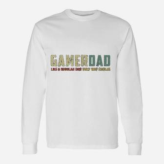 Gamer Dad Retro Fathers Day Long Sleeve T-Shirt - Seseable