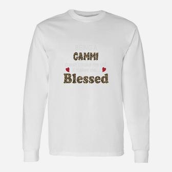 Being A Gammi Does Not Make Me Old It Makes Me Blessed Women Quote Leopard Long Sleeve T-Shirt - Seseable