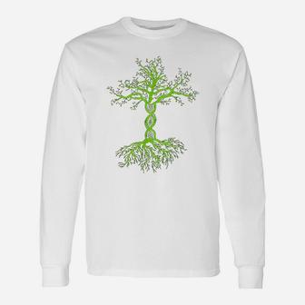 Genealogist Genealogy Tree Historian Dna Tree Long Sleeve T-Shirt - Seseable