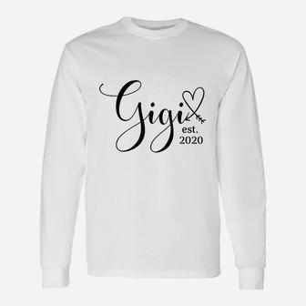 Gigi Est 2020 For New Grandmas Gigi Long Sleeve T-Shirt - Seseable