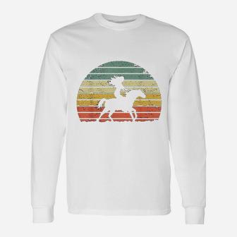Girl Horse Riding Shirt Vintage Cowgirl Texas Long Sleeve T-Shirt - Seseable