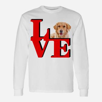 Golden Retriever Love Park I Love My Dog Long Sleeve T-Shirt - Seseable