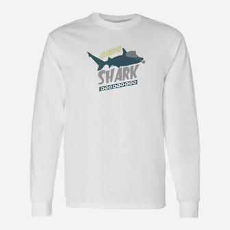 Granddad Shark Doo Doo Grandpa Men Fathers Day Premium Long Sleeve T-Shirt - Seseable
