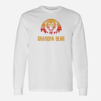 Grandpa Bear Distressed Fathers Day Premium Long Sleeve T-Shirt - Seseable