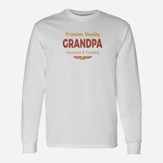 Grandpa Retro Rustic Granddad Vintage Aviation Fathers Day Premium Long Sleeve T-Shirt - Seseable