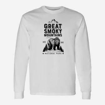 Great Smoky Mountains National Park Bear Vintage Long Sleeve T-Shirt - Seseable