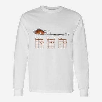 Guitar Dad Chord Shirt Fathers Day Guitar Lover Long Sleeve T-Shirt - Seseable
