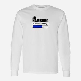 Hamburg Aufstieg Loading Grafik Langarmshirts - Herrenmode Weiß - Seseable