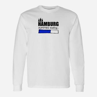 Hamburg Aufstieg Loading Langarmshirts, Lustiges Langarmshirts mit Stadtsilhouette - Seseable