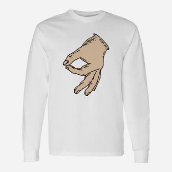 Hand Finger Circle Meme Game Long Sleeve Prank Your Friends Long Sleeve T-Shirt - Seseable