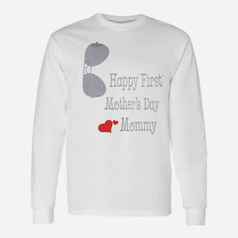 Happy First Fathers Day Daddy, dad birthday gifts Long Sleeve T-Shirt - Seseable