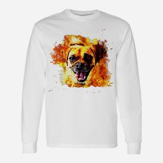 Happy Pug Dog Wsstd Long Sleeve T-Shirt - Seseable