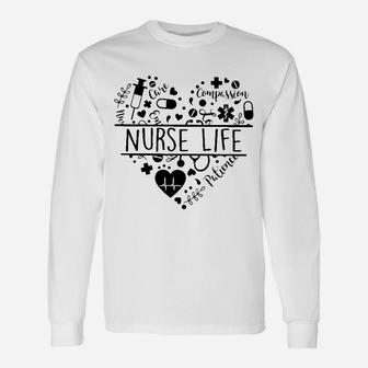 Heart Nurse Life Nurse Long Sleeve T-Shirt - Seseable